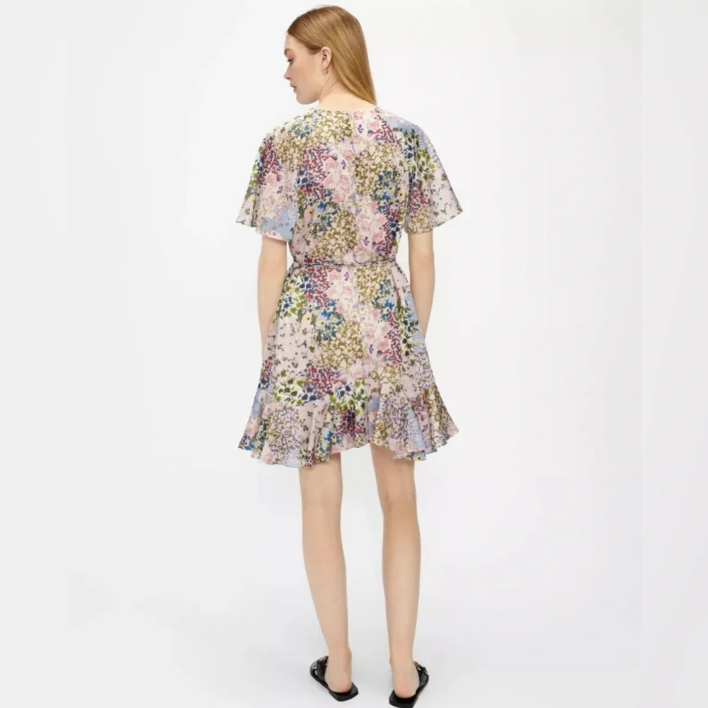 Ted Baker Lalu urban printed fluted hem mini dress, Size 2 - Picture 3 of 16